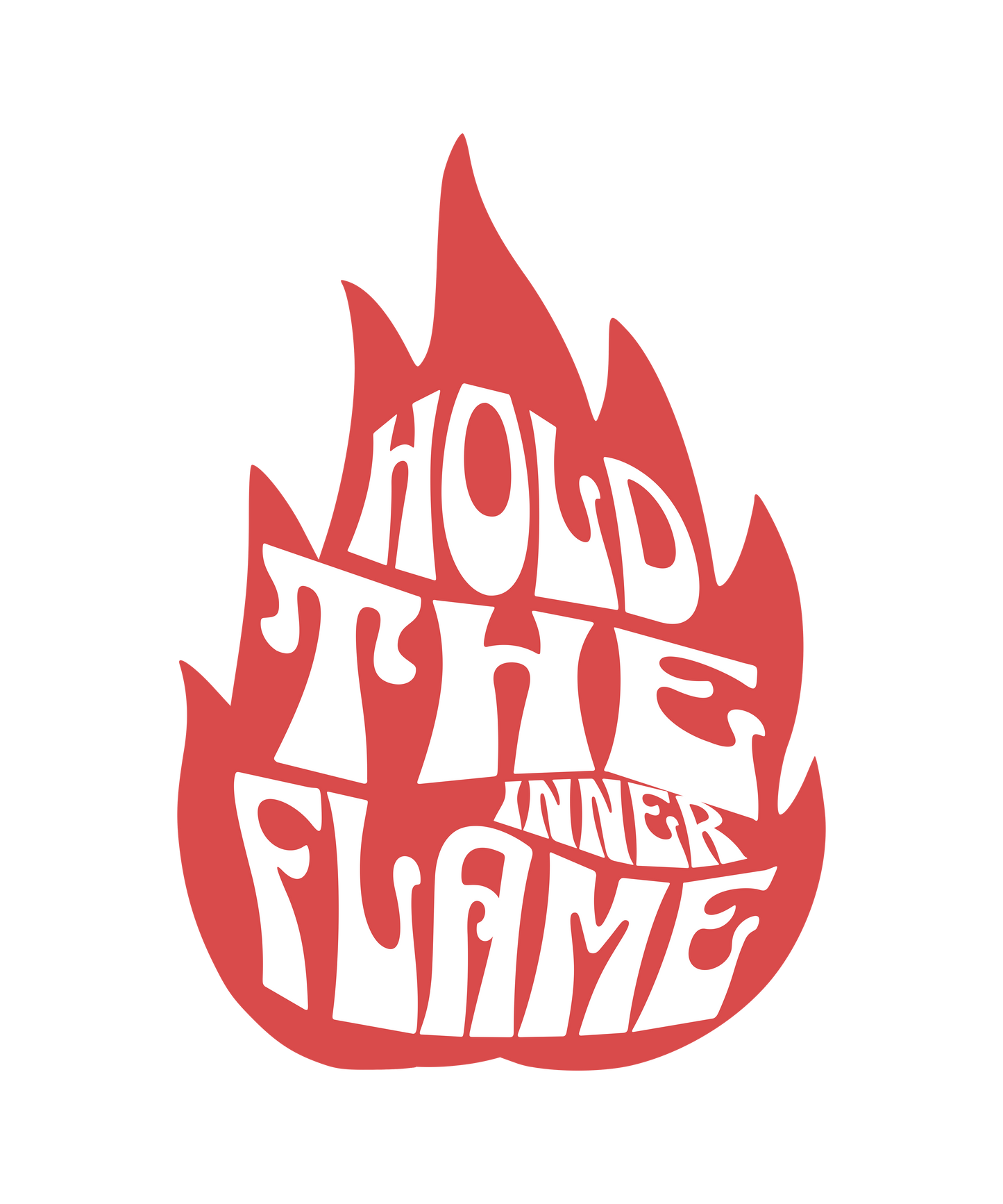 Hold the Inner Flame T-Shirt White - Organic Cotton, Made in the USA