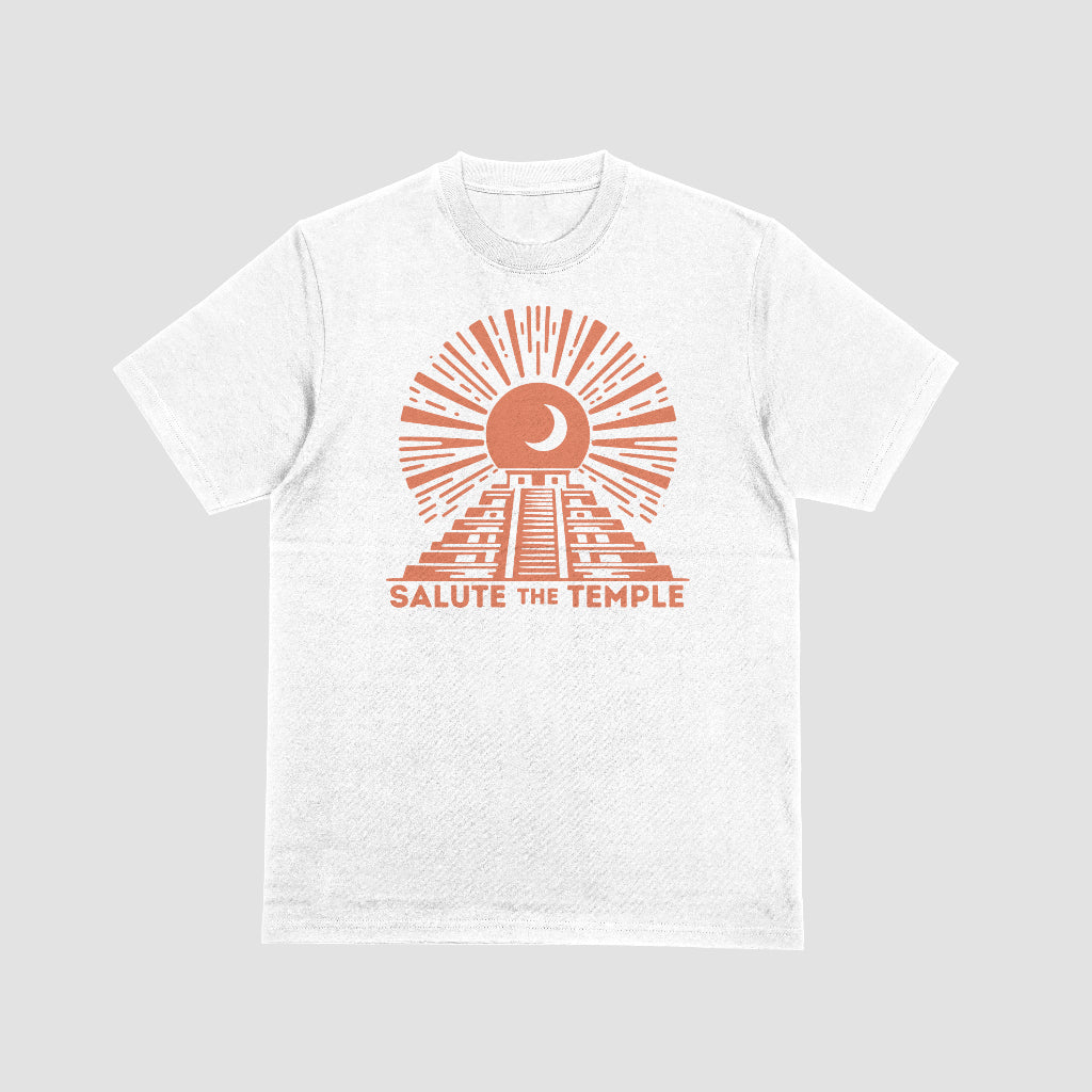 Salute the Temple T-Shirt White - Organic Cotton, Made in the USA